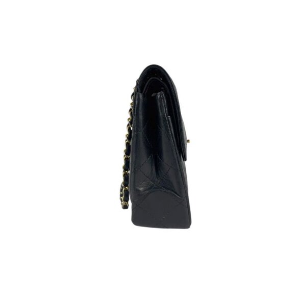 CHANEL Matelasse Double Flap Chian Shoulder Bag Black/Gold/Silver - Picture 2 of 13